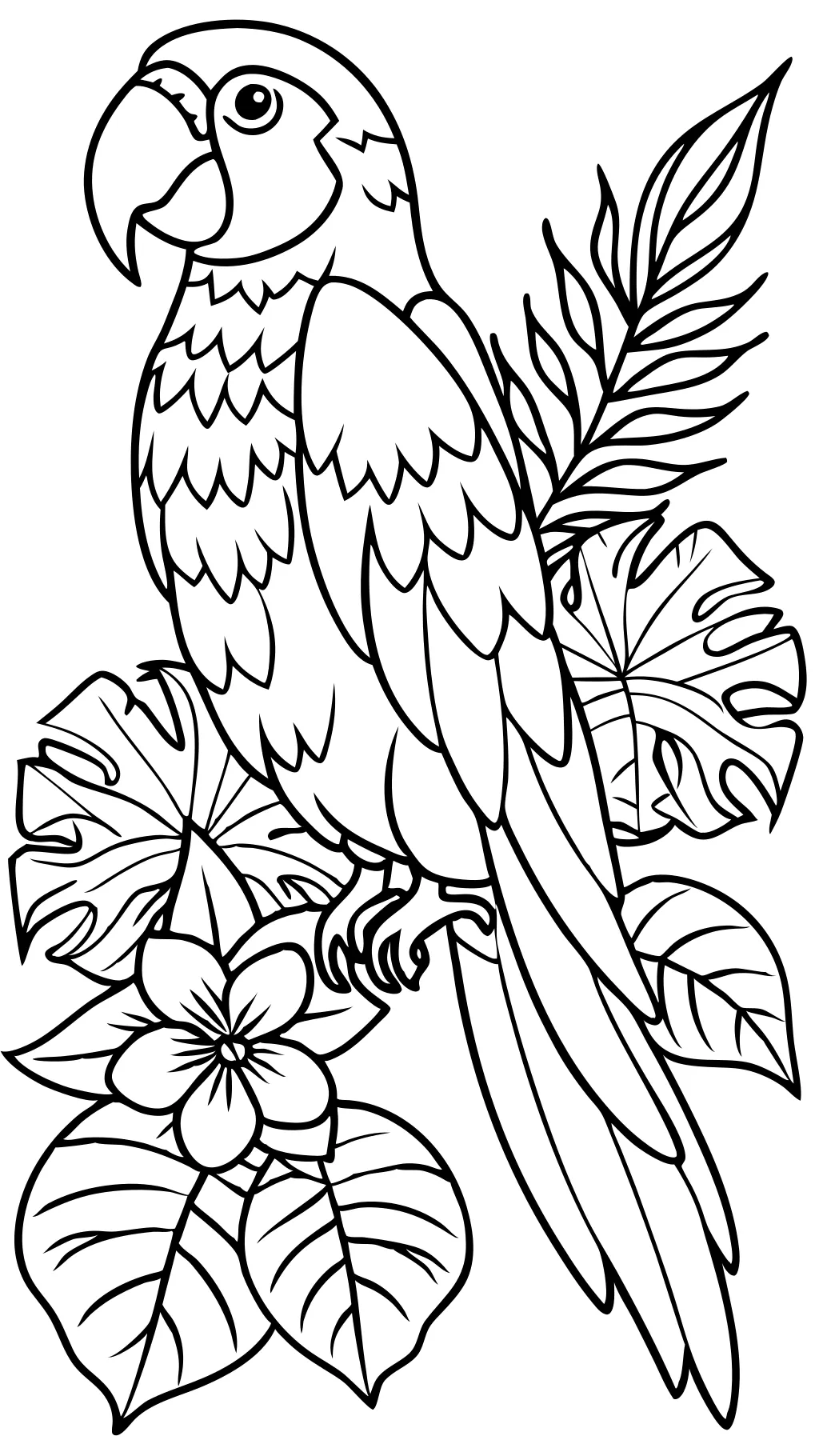 coloring parrot pages